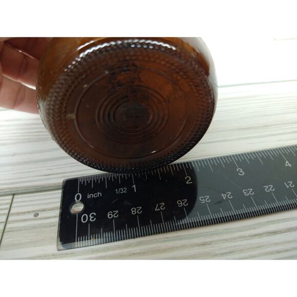 Vintage Brown Barrel Bottle 5.5" Steinie‎ Embossed Symbol Rustic Barn Find - Picture 5 of 11